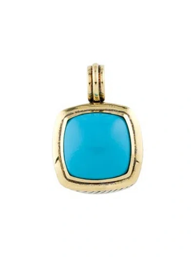 Pre-owned David Yurman Turquoise Albion Enhancer Pendant In Multi
