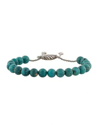 Pre-owned David Yurman Turquoise Spiritual Beads Bracelet, 10" In Multi