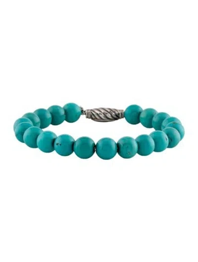 Pre-owned David Yurman Turquoise Spiritual Beads Bracelet, 8.5" In Multicolor