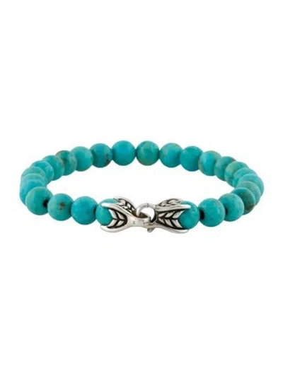 Pre-owned David Yurman Turquoise Spiritual Beads Bracelets, 8mm In Multi