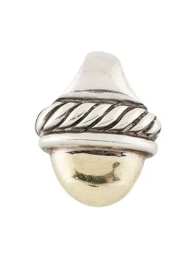 Pre-owned David Yurman Two-tone Acorn Pendant, 16" In Multi