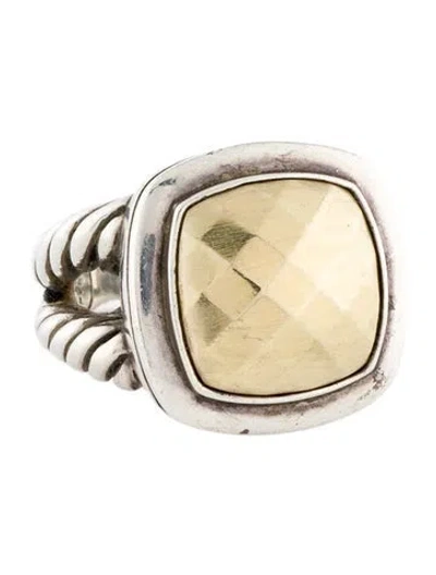Pre-owned David Yurman Two-tone Albion Dome Cocktail Ring In Multi