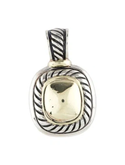 Pre-owned David Yurman Two-tone Albion Enhancer Pendant In Multi