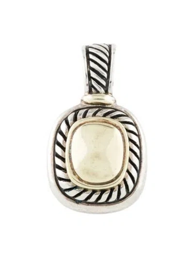 Pre-owned David Yurman Two-tone Albion Pendant, 1.25" In Multi