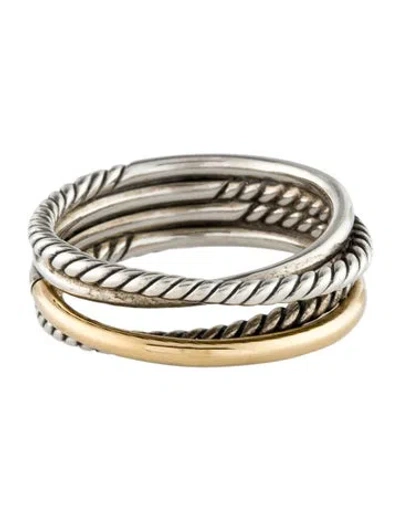 Pre-owned David Yurman Two-tone Band In Multi