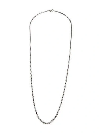 Pre-owned David Yurman Two-tone Box Chain Necklace, 32" In Multi