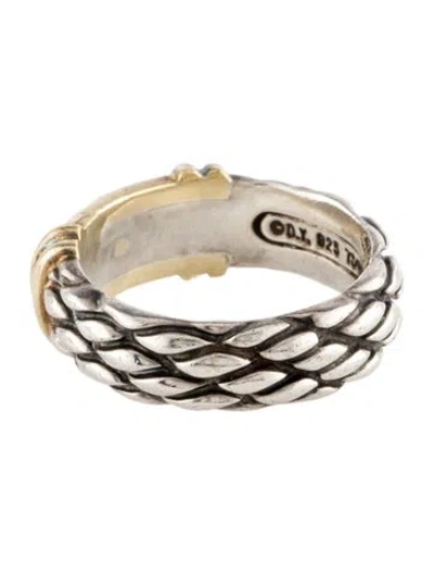 Pre-owned David Yurman Two-tone Cable Band In Multi