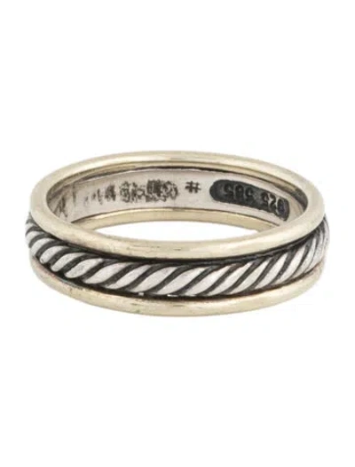 Pre-owned David Yurman Two-tone Cable Band In Multi