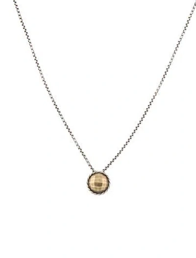Pre-owned David Yurman Two-tone Châtelaine Pendant Necklace, 17.5" In Multi