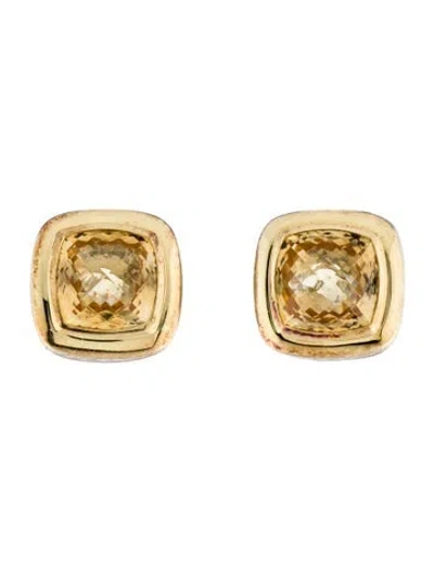 Pre-owned David Yurman Two-tone Citrine Albion Earclip Earrings In Multi