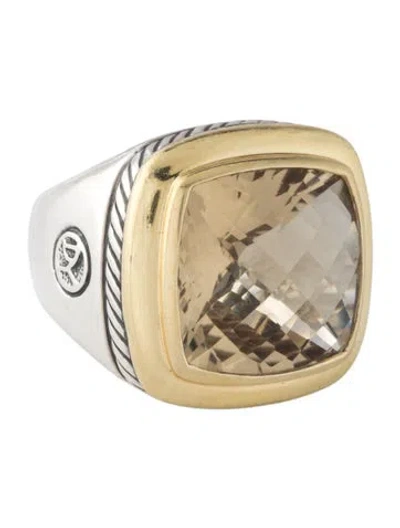 Pre-owned David Yurman Two-tone Citrine Albion Ring In Multicolor