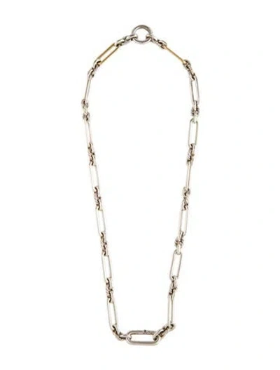 Pre-owned David Yurman Two-tone Lexington Chain Necklace, 19.25" In Multi