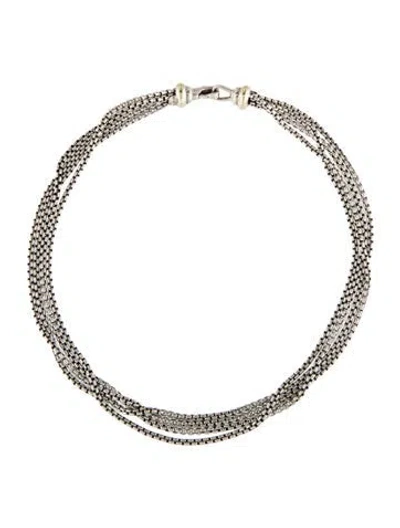 Pre-owned David Yurman Two-tone Multistrand Necklace, 15.5"