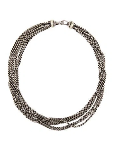 Pre-owned David Yurman Two-tone Multistrand Necklace, 16"