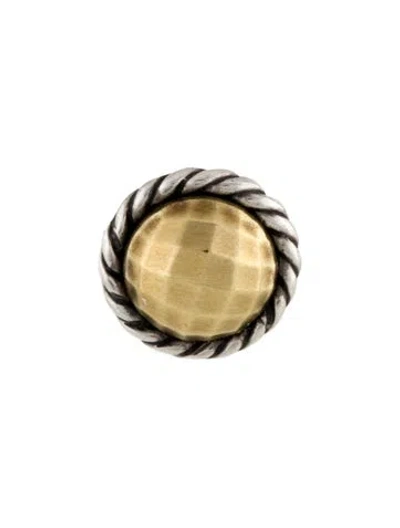 Pre-owned David Yurman Two-tone Petite Dome Single Stud Earring In Multi