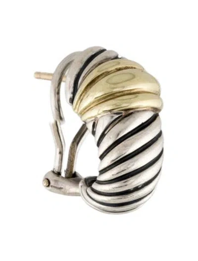 Pre-owned David Yurman Two-tone Shrimp Single Earclip In Multi