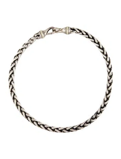 Pre-owned David Yurman Two-tone Wheat Chain Necklace, 16" In Multi