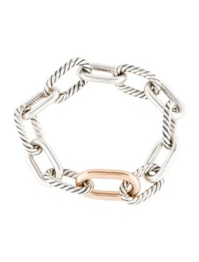 Pre-owned David Yurman Two-tonedy Madison® Chain Bracelet, 5.75" In Multi