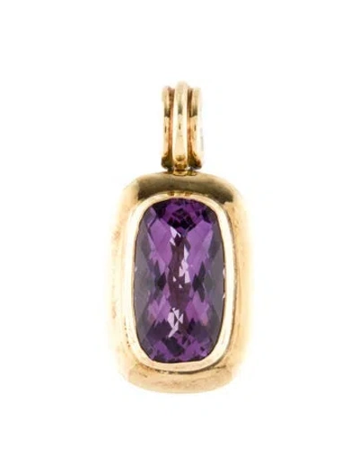 Pre-owned David Yurman Vintage Amethyst Albion Enhancer Pendant In Multi