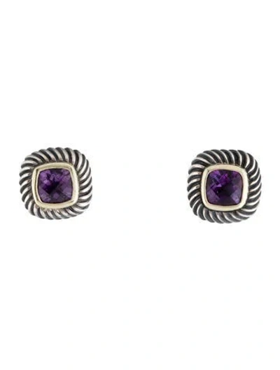 Pre-owned David Yurman Vintage Amethyst Albion Studs In Multi
