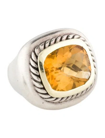 Pre-owned David Yurman Vintage Citrine Cocktail Ring In Multi