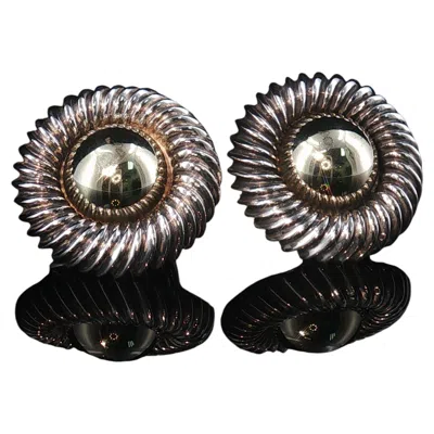 Pre-owned David Yurman Vintage  Cookie Earrings 2-tone 14k Gold Sterling Silver Studs 22mm In Multiple