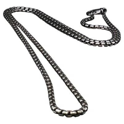 Pre-owned David Yurman Vintage  Sterling Silver 925 Box Link Chain Necklace 22" 19g 2.25mm In Multiple