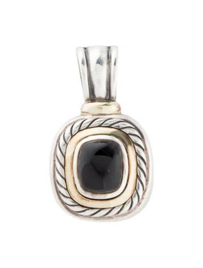 Pre-owned David Yurman Vintage Onyx Albion Pendant In Multi