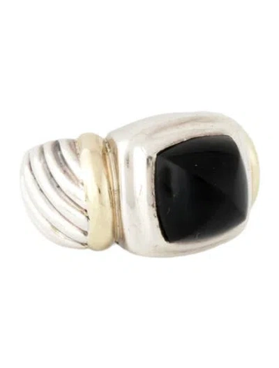 Pre-owned David Yurman Vintage Onyx Signet Ring In Multi