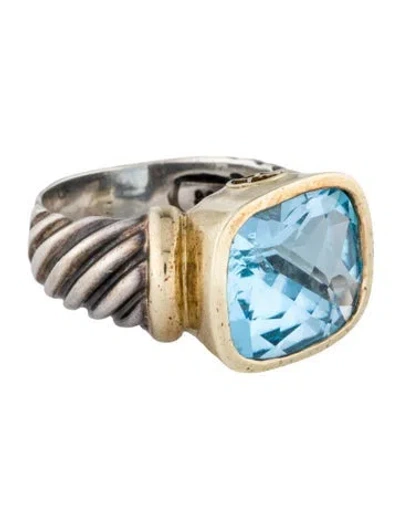 Pre-owned David Yurman Vintage Topaz Noblesse Cocktail Ring In Multi