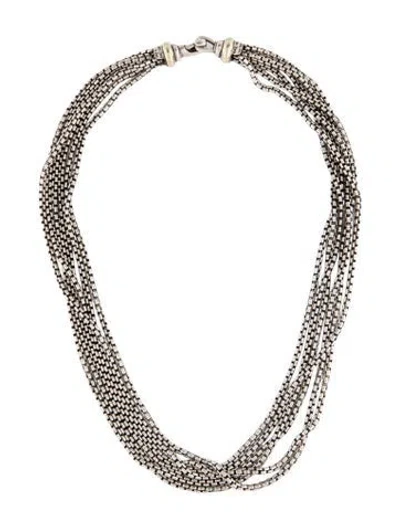 Pre-owned David Yurman Vintage Two-tone Multi-strand Necklace, 17.75"