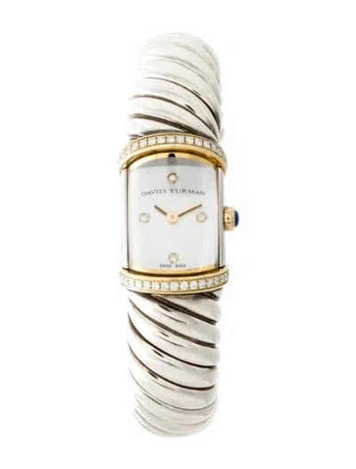 Pre-owned David Yurman Waverly Cable Cuff Watch, 19mm In Multi