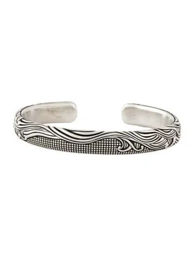 Pre-owned David Yurman Waves Cuff Bracelet, 6.5" In Multi