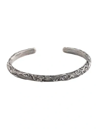 Pre-owned David Yurman Waves Thin Cuff, 7.25" In Multicolor