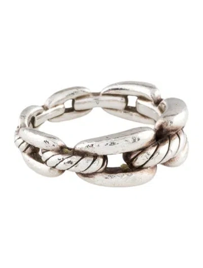 Pre-owned David Yurman Wellesley Chain Link Ring In Multi