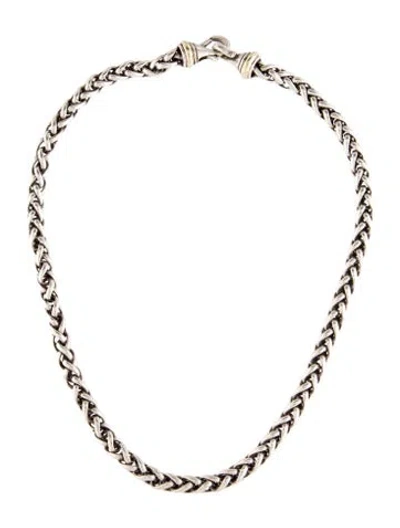 Pre-owned David Yurman Wheat Chain Necklace, 16" In Multi