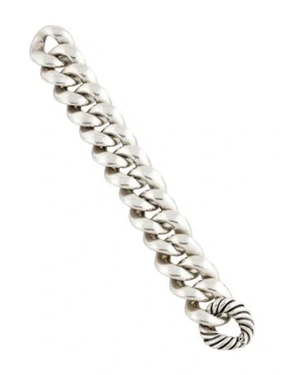 Pre-owned David Yurman Wide Curb Link Chain Bracelet, 6.5" In Multi