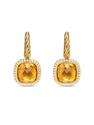 David Yurman Women's Albion Drop Earrings In 18k Yellow Gold In Orange