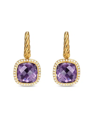 David Yurman Women's Albion Drop Earrings In 18k Yellow Gold In Pattern