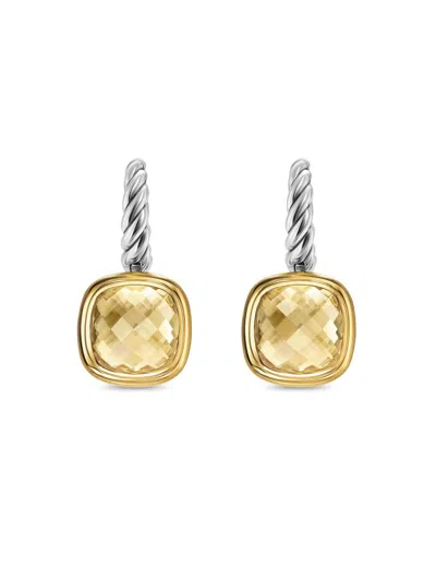 David Yurman Women's Albion Drop Earrings In Sterling Silver In Brown