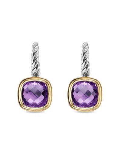 David Yurman Women's Albion Drop Earrings In Sterling Silver In Green