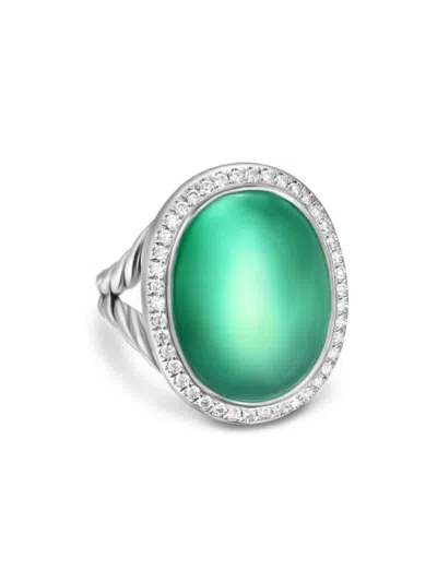 David Yurman Women's Albion Oval Ring In Sterling Silver In Metallic