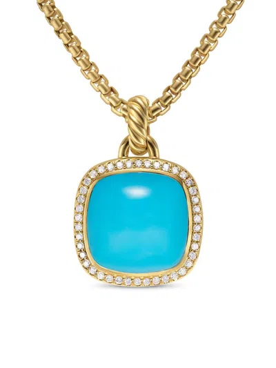 David Yurman Women's Albion Pendant In 18k Yellow Gold In Green