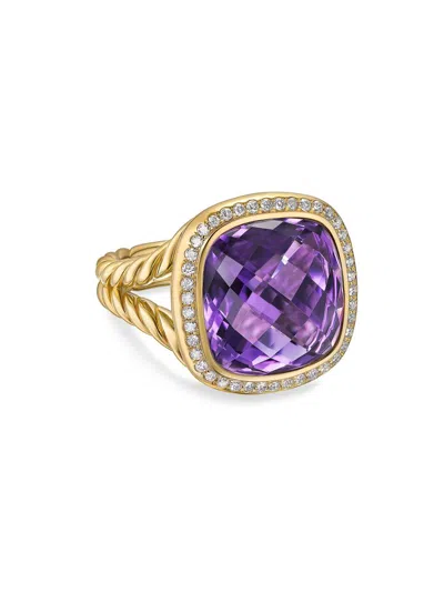 David Yurman Women's Albion Ring In 18k Yellow Gold In Green