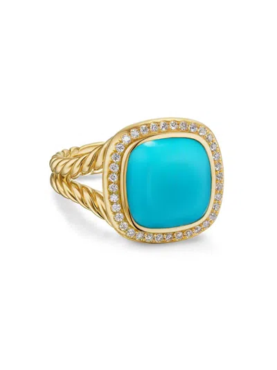 David Yurman Women's Albion Ring In 18k Yellow Gold In Turquoise