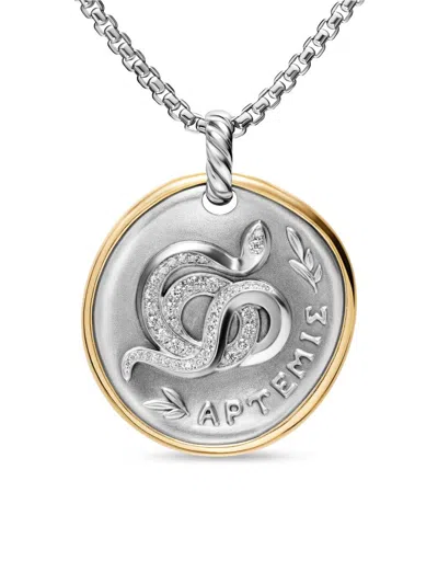 David Yurman Artemis Medallion Amulet In Metallic