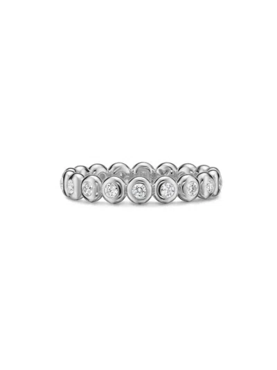 David Yurman Bezel Set Band Ring In Metallic