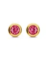 David Yurman Bezel Set Stud Earrings In Gold