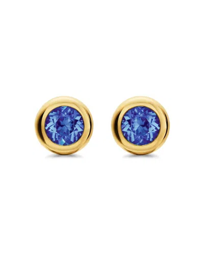 David Yurman Women's Bezel Set Stud Earrings In 18k Yellow Gold