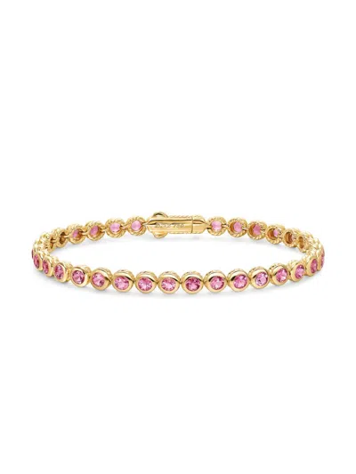 David Yurman Bezel Set Tennis Bracelet In Pink